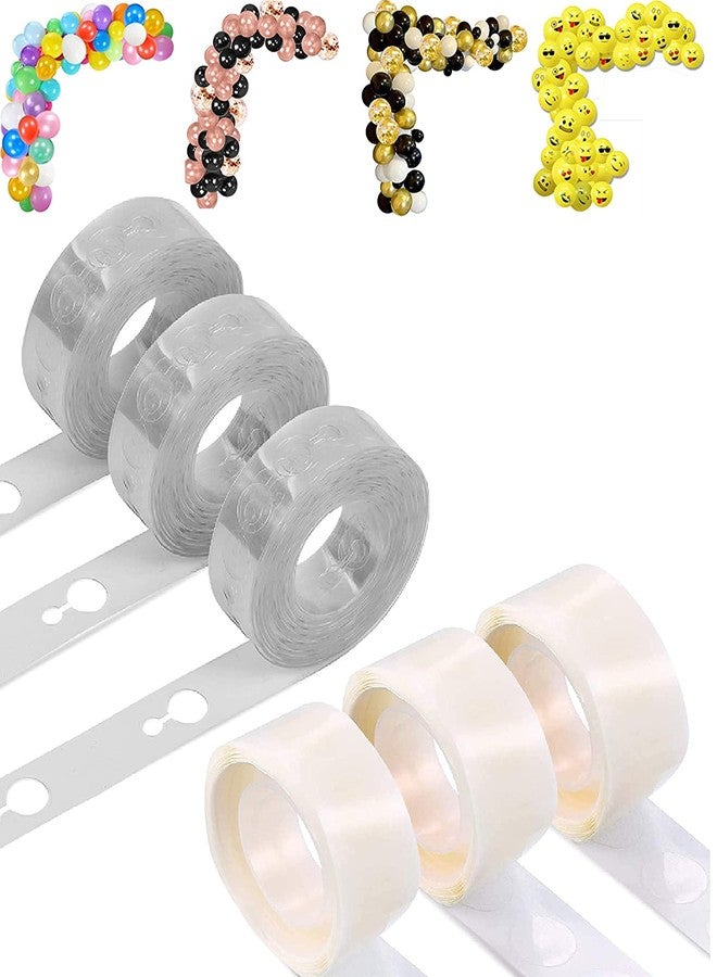 توي إكس إي شريط لاصق لصنع قوس بالونات بلاستيكية قابلة لإعادة الاستخدام من TOYXE، 3 قطع، أبيض - Image 1